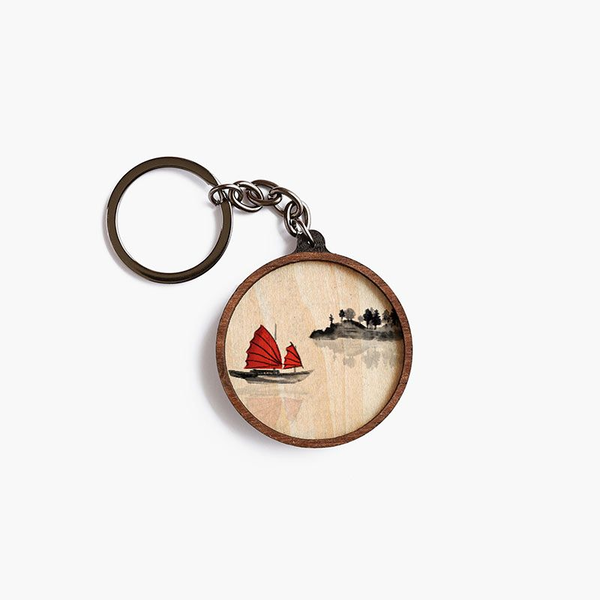 Móc Khóa Hình Thuyền Buồm Phong Thủy