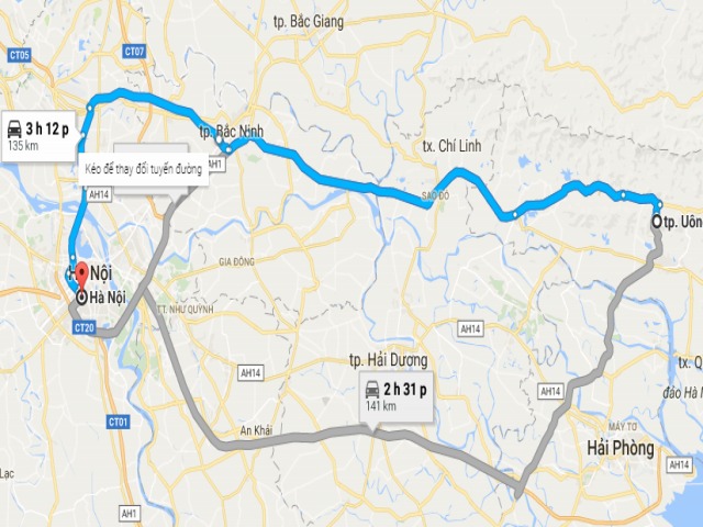 Đi từ Hà Nội đến Quảng Ninh mất bao lâu? Lộ trình di chuyển chi tiết 13 Tuyen Quoc Lo 18 Cu Qua Bac Ninh Uong Bi